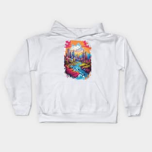 Landscape Surrounded By City Kids Hoodie